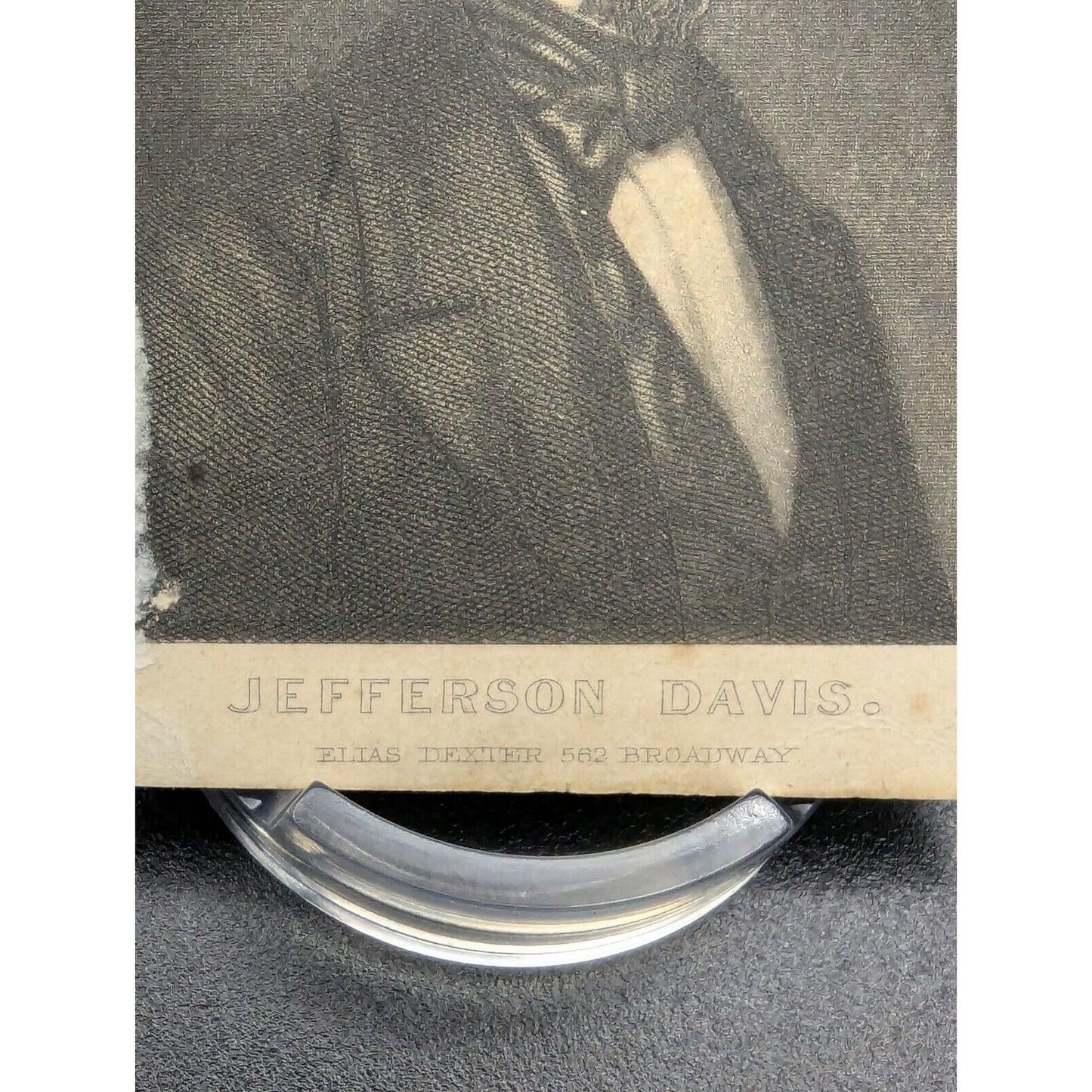 Civil War Confederate President Jefferson Davis CDV Original 4"x2.5"