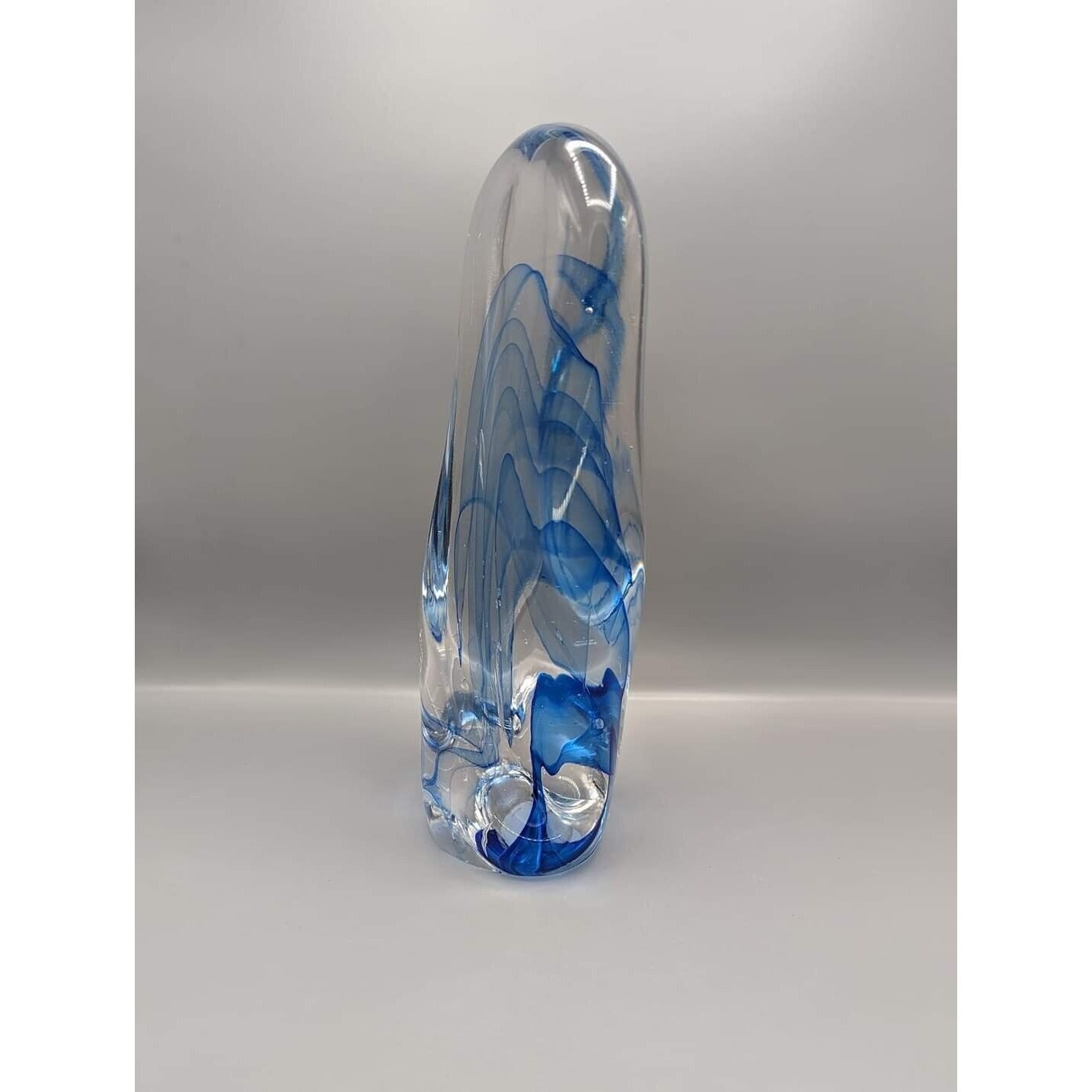 Rollin Karg Studio Art Glass Freeform Phallic Sculpture Twisted 12.25"