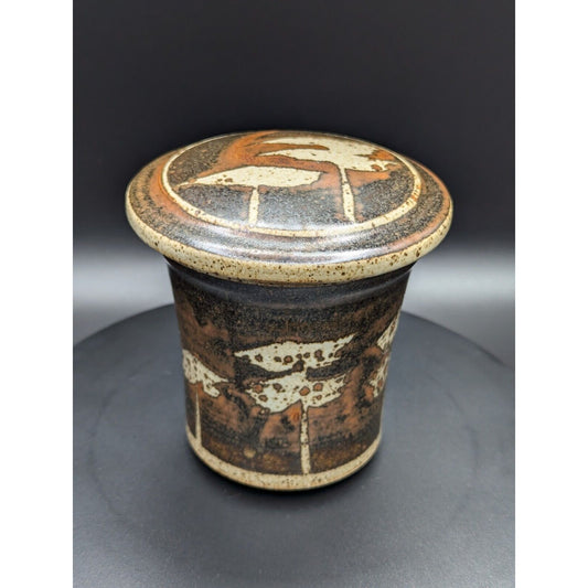 Laurie Short British Studio Pottery Lidded Jar Japanese Style Vintage