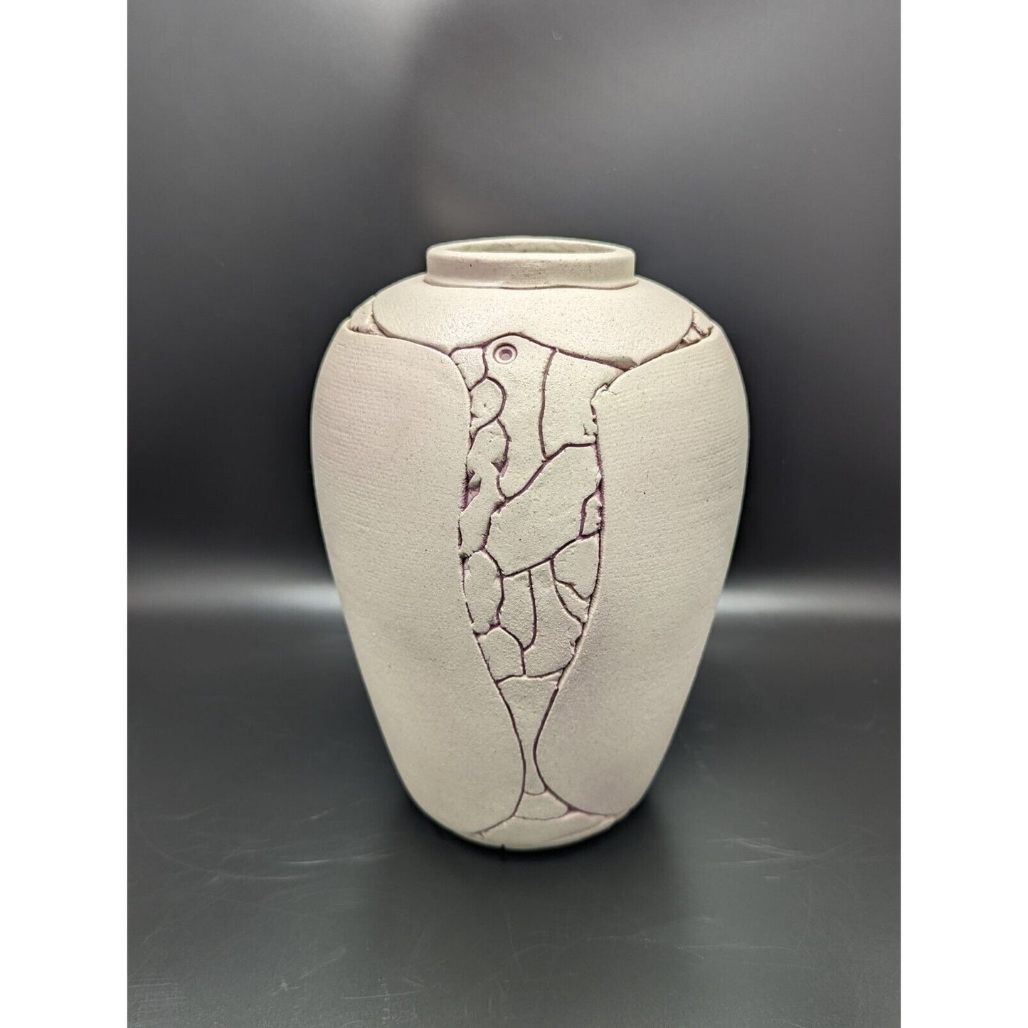 Patterns in Clay Pottery by Dana White Purple Abstract Vase Studio Art Pottery