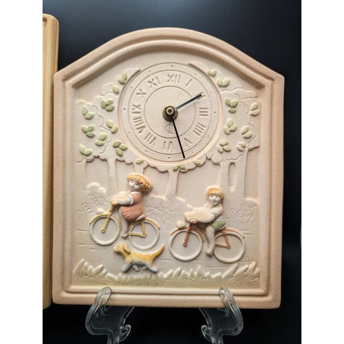 La Fonda Creations France Sandstone Clock and Thermometer French