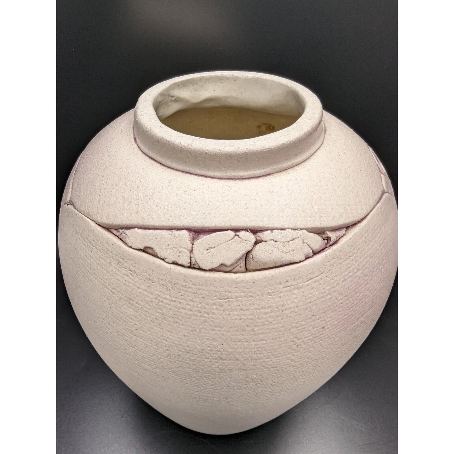 Patterns in Clay Pottery by Dana White Purple Abstract Vase Studio Art Pottery