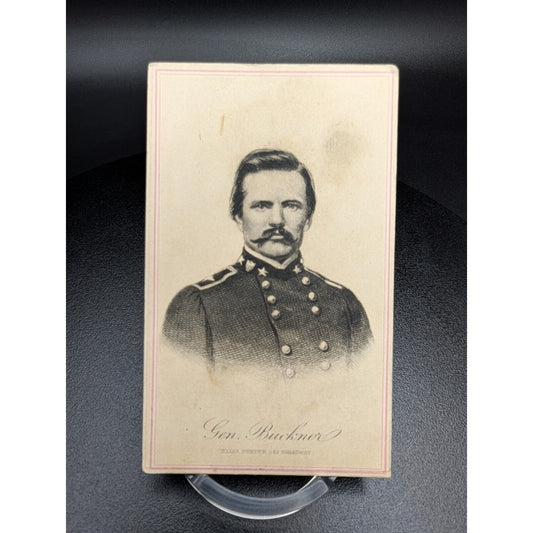 Civil War Confederate General Simon B Buckner CDV Original 4"x2.5"