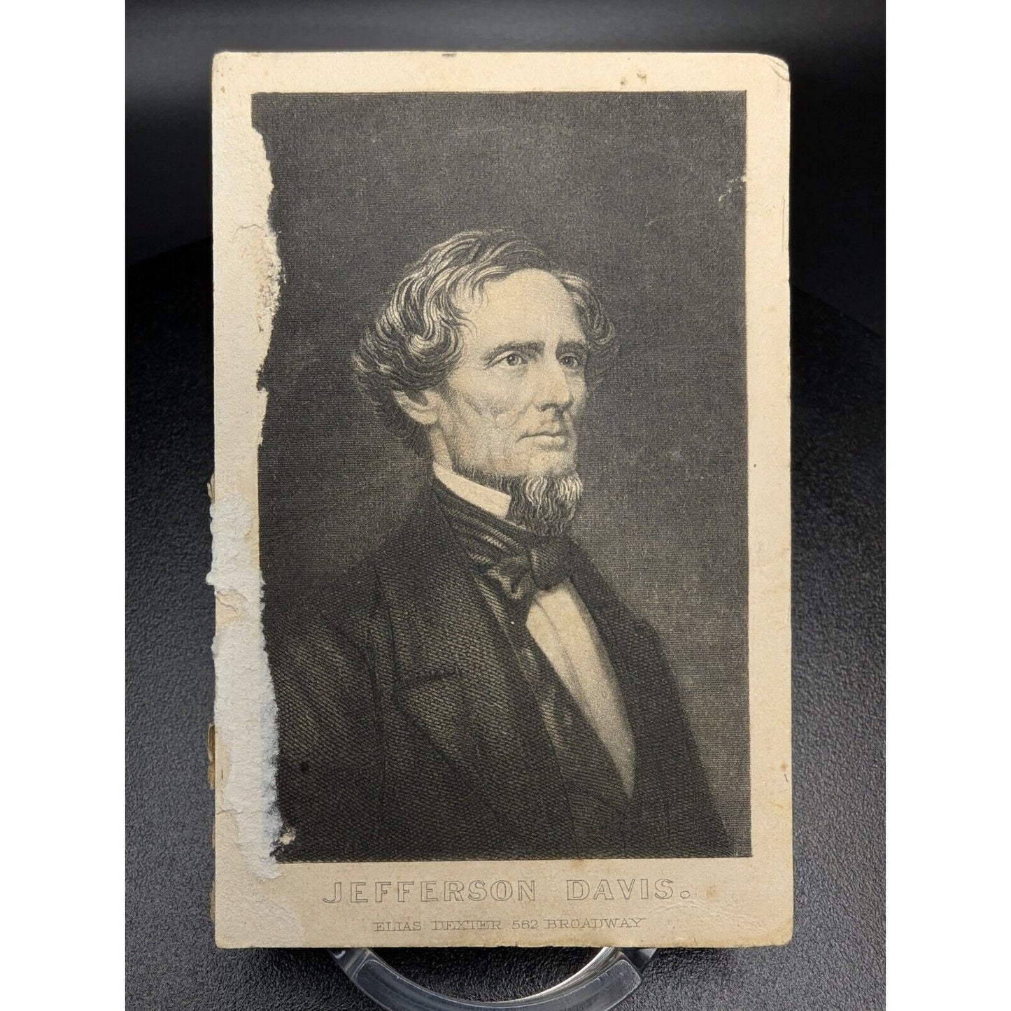 Civil War Confederate President Jefferson Davis CDV Original 4"x2.5"