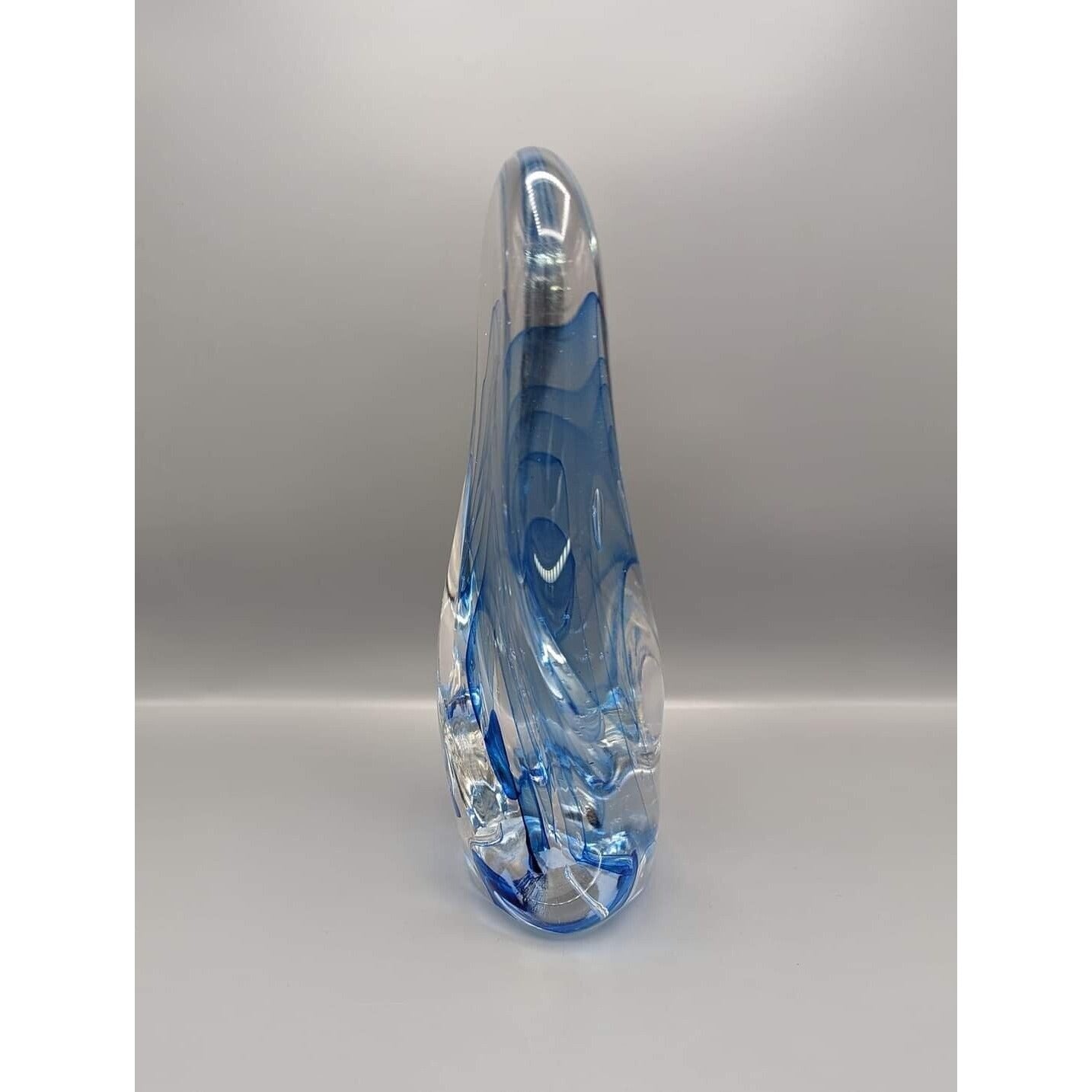 Rollin Karg Studio Art Glass Freeform Phallic Sculpture Twisted 12.25"