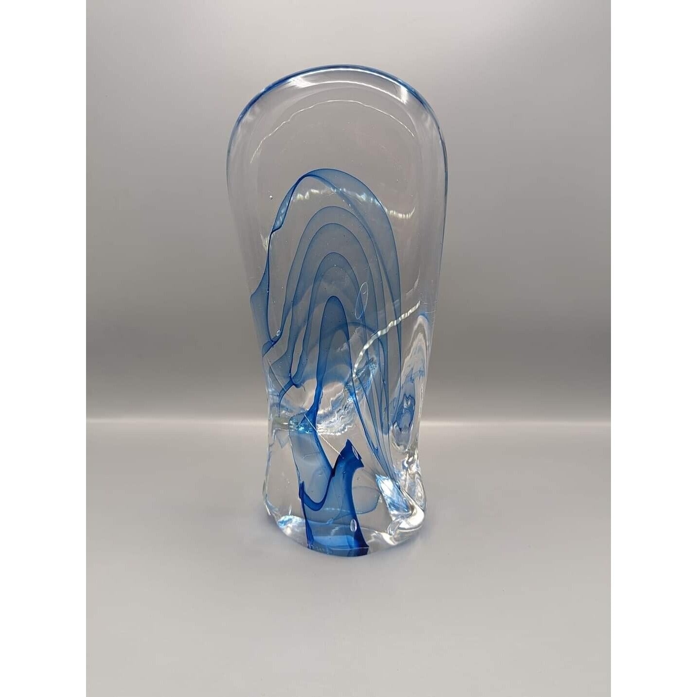 Rollin Karg Studio Art Glass Freeform Phallic Sculpture Twisted 12.25"