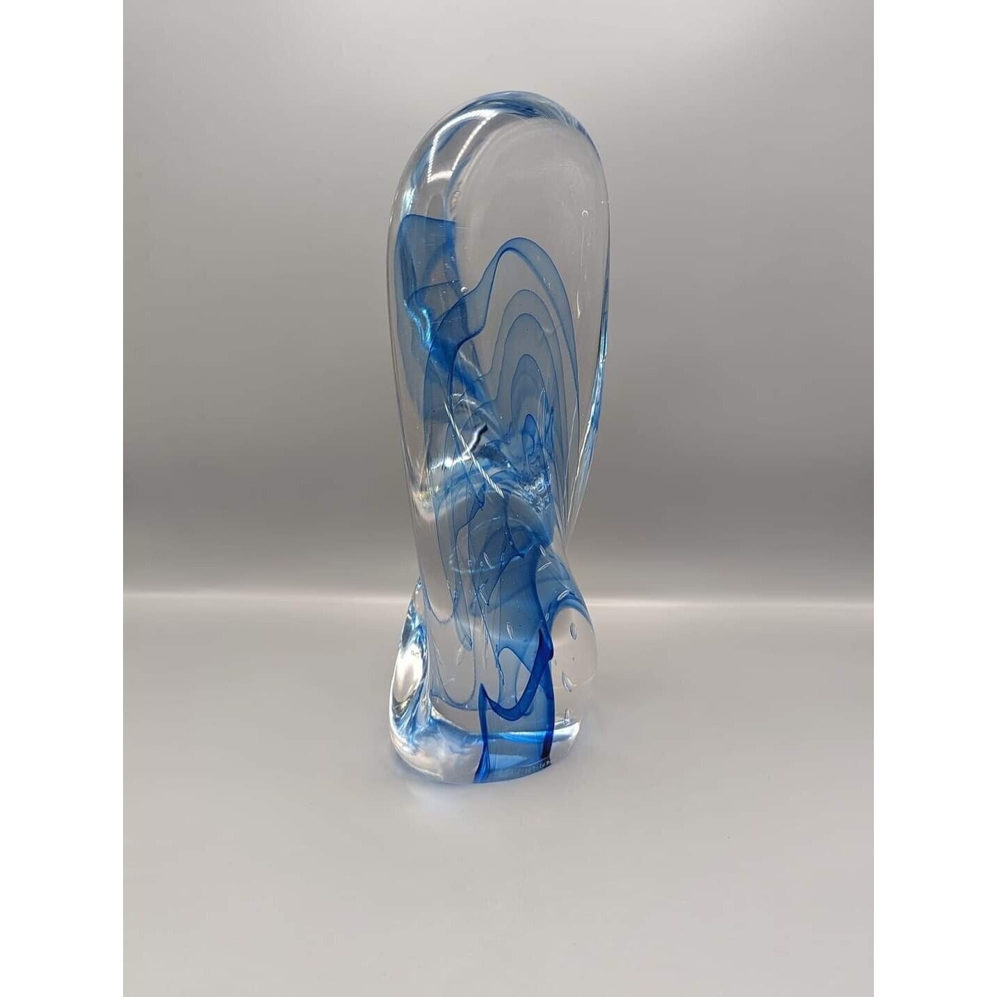 Rollin Karg Studio Art Glass Freeform Phallic Sculpture Twisted 12.25"